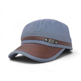 NEW Heritage Military Cadet Cap – Vintage Leather Accent | Multicolor
