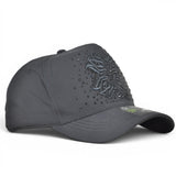 Premium Embroidered Baseball Cap with Rhinestone Detail – Adjustable Unisex Casual Hat, Black
