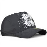 Premium Embroidered Baseball Cap with Rhinestone Detail – Adjustable Unisex Casual Hat, Black