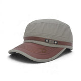 NEW Heritage Military Cadet Cap – Vintage Leather Accent | Multicolor