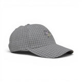 BABA CAP Premium Checkered Dad Cap – Embroidered Cotton Casual Hat, Adjustable Unisex, Blue