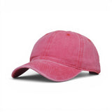 BABA CAP Vintage Washed Denim Dad Cap – Adjustable Unisex Casual Hat, Dusty Pink