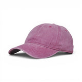 BABA CAP Vintage Washed Denim Dad Cap – Adjustable Unisex Casual Hat, Dusty Pink