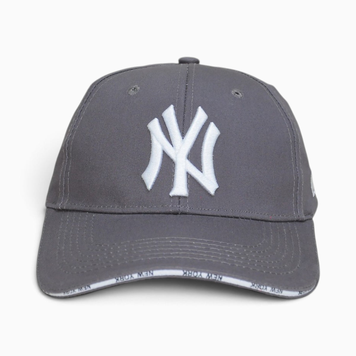 Embroidered NY Style Baseball Cap – Grey