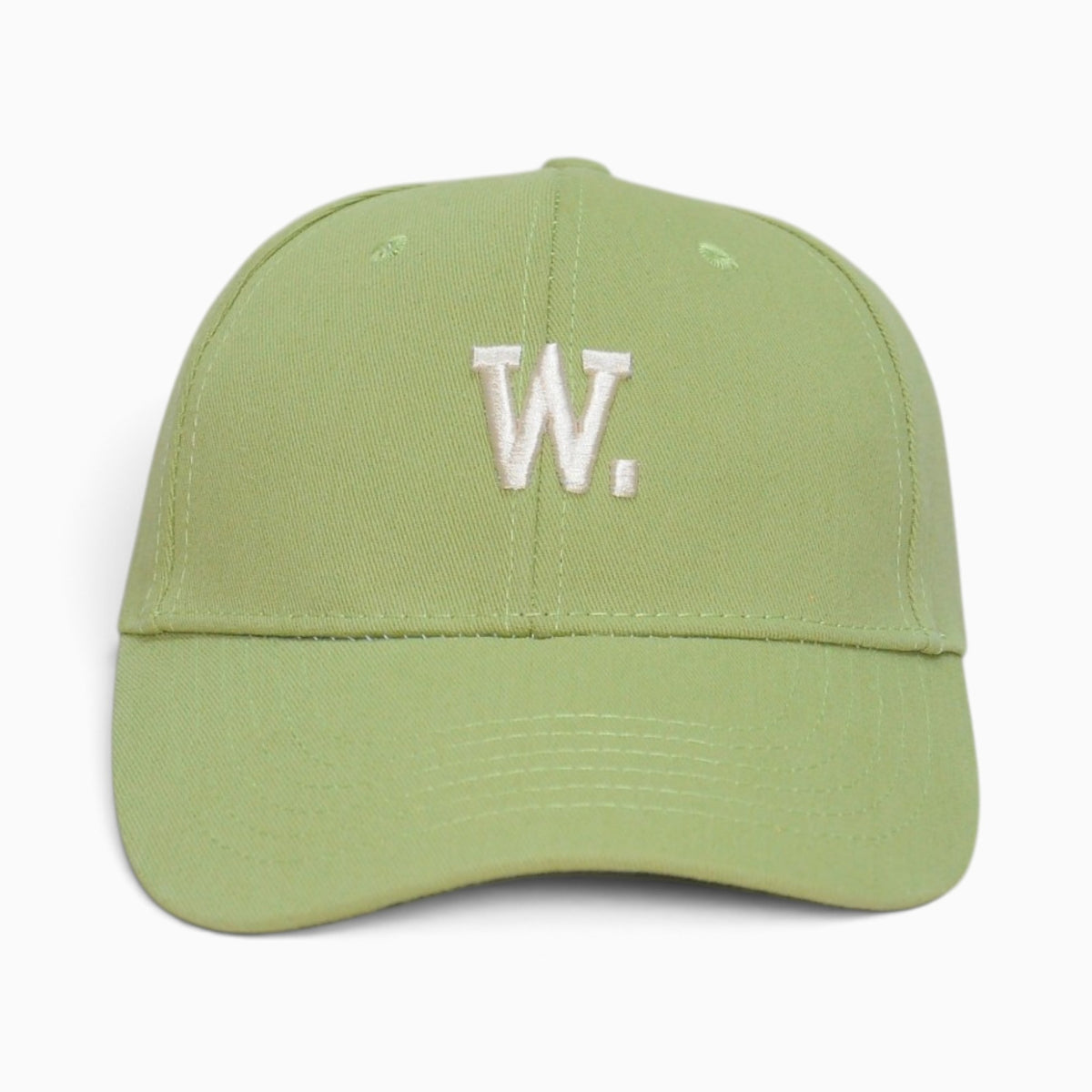 Minimal W Embroidered Baseball Cap – Light Green