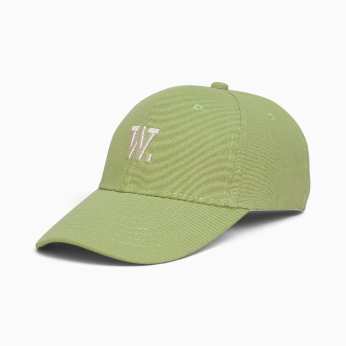 Minimal W Embroidered Baseball Cap – Light Green