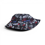 BABA CAP Premium Reversible Bucket Hat – Double Face Bucket Hat, Black & Printed, Unisex Casual Outdoor Hat