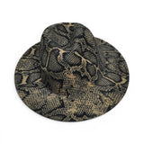 BABA CAP Premium Snake Print Fedora Hat, Wide Brim Fashion Hat, Lightweight Unisex Fedora for Casual & Party Wear
