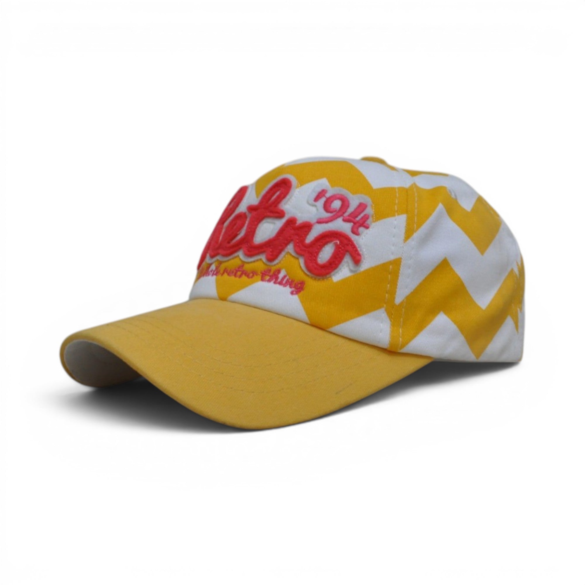 BABA CAP Premium Baseball Cap with 3D Retro Embroidered Logo, Chevron Pattern Design, Adjustable Unisex Casual Sports Hat