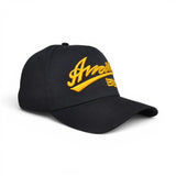 BABA CAP Premium Two-Tone Baseball Cap with 3D Embroidered Script Logo, Yellow & Black Sports Hat, Adjustable Unisex Casual Cap