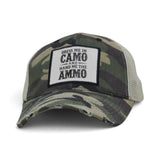 Quote Patch Trucker Cap - Camo