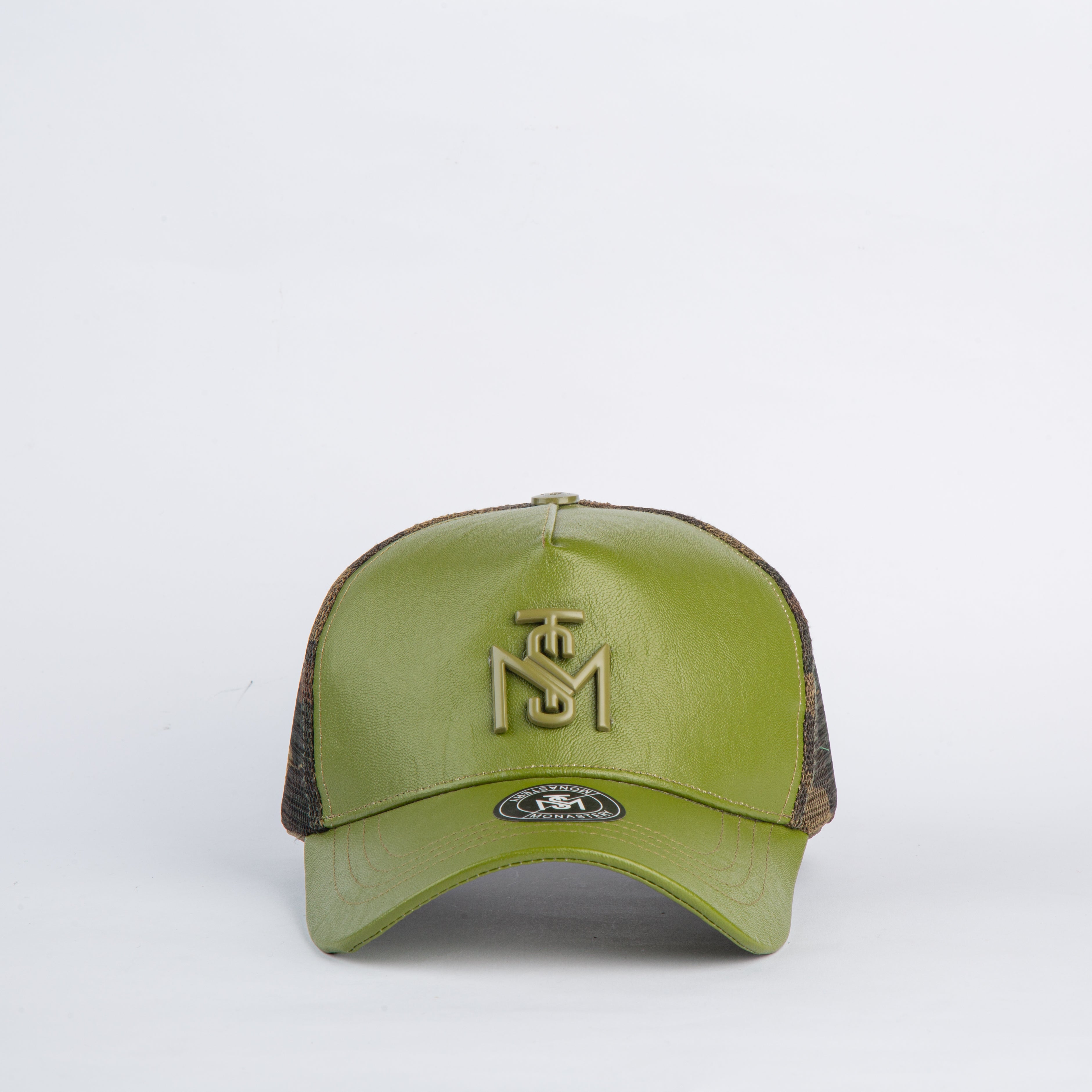 Unisex Trucker Leather Cap-Mirror1