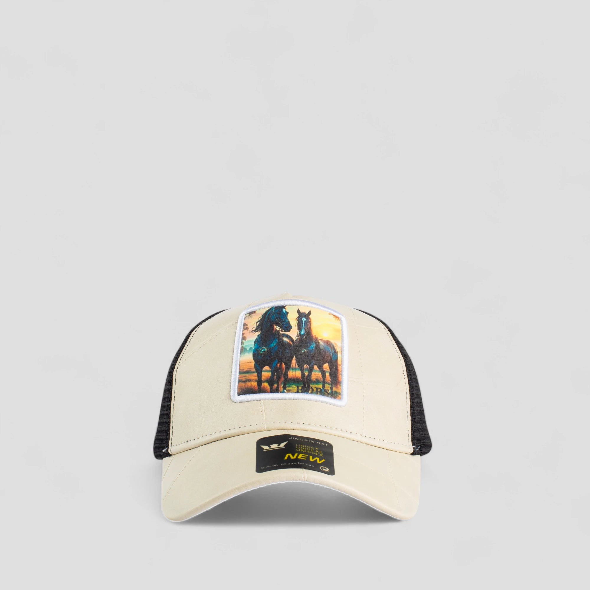 Unisex Horses Leather Cap