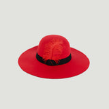 Gambler Hat – Premium Wool Felt, Wide Brim Classic Design, Timeless Elegant Style – Gambler Hat Decorated with Feather Detail