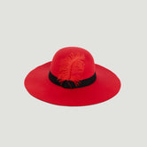 Gambler Hat – Premium Wool Felt, Wide Brim Classic Design, Timeless Elegant Style – Gambler Hat Decorated with Feather Detail