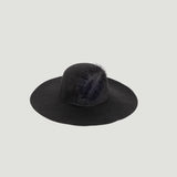 Gambler Hat – Premium Wool Felt, Wide Brim Classic Design, Timeless Elegant Style – Gambler Hat Decorated with Feather Detail