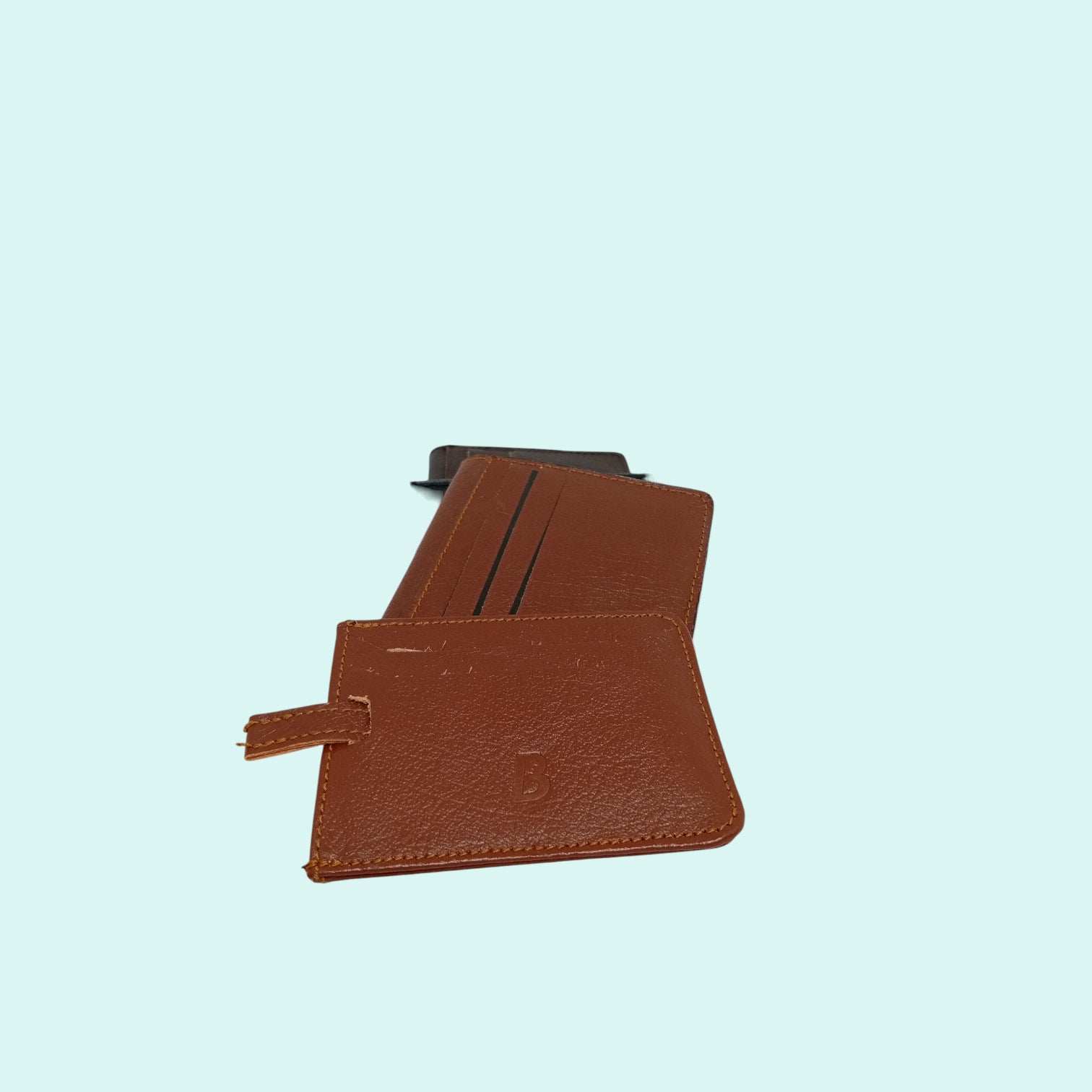 Premium Genuine Leather Slim Card Holder Wallet  with Easy Pull Tab, Compact Size & Everyday Minimal Design - كراته جلد طبيعي