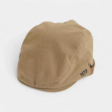 BABA CAP Classic Black Flat Cap – Premium Cotton Ivy Golf Cap with Adjustable Leather Strap for Men