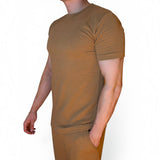Men's Premium Textured Crew Neck T-Shirt – Soft Fabric, Regular Fit, Lightweight Everyday Summer Wear