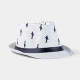 OCEAN LEAF TRILBY STRAW FEDORA HAT